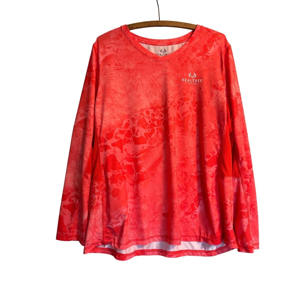 Real Tree Fishing Womens XXL Performance Shirt Camo Sun Protection Top‎ Utility